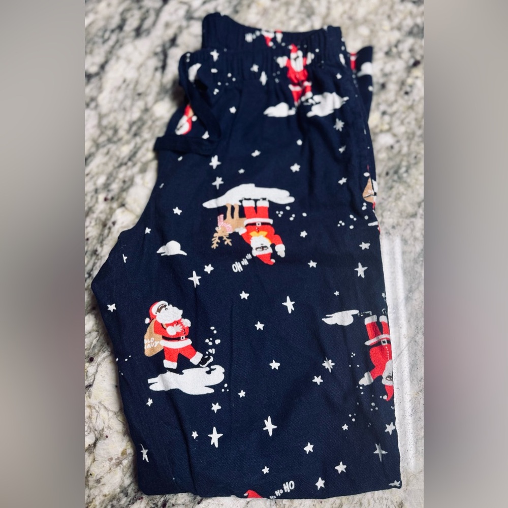 Old Navy Men’s Christmas Santa Pajama Bottoms Dark Navy Blue Size XS